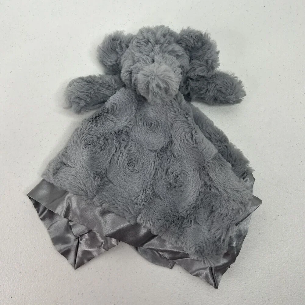 Cloud‎ Island Gray Elephant Lovey Security Blanket Target Satin Trim Plush Soft